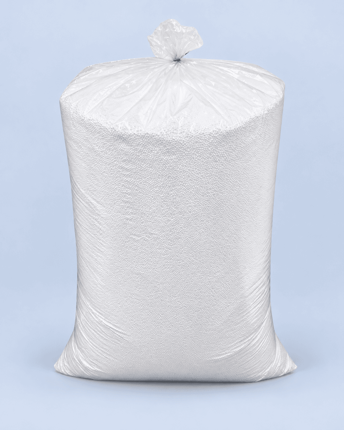 Full bag of virgin polystyrene filling beads